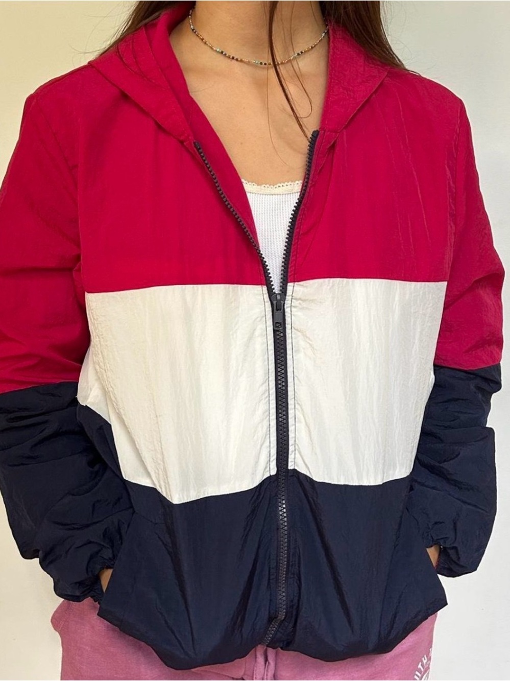 wild fable Red Hooded Windbreaker Jacket